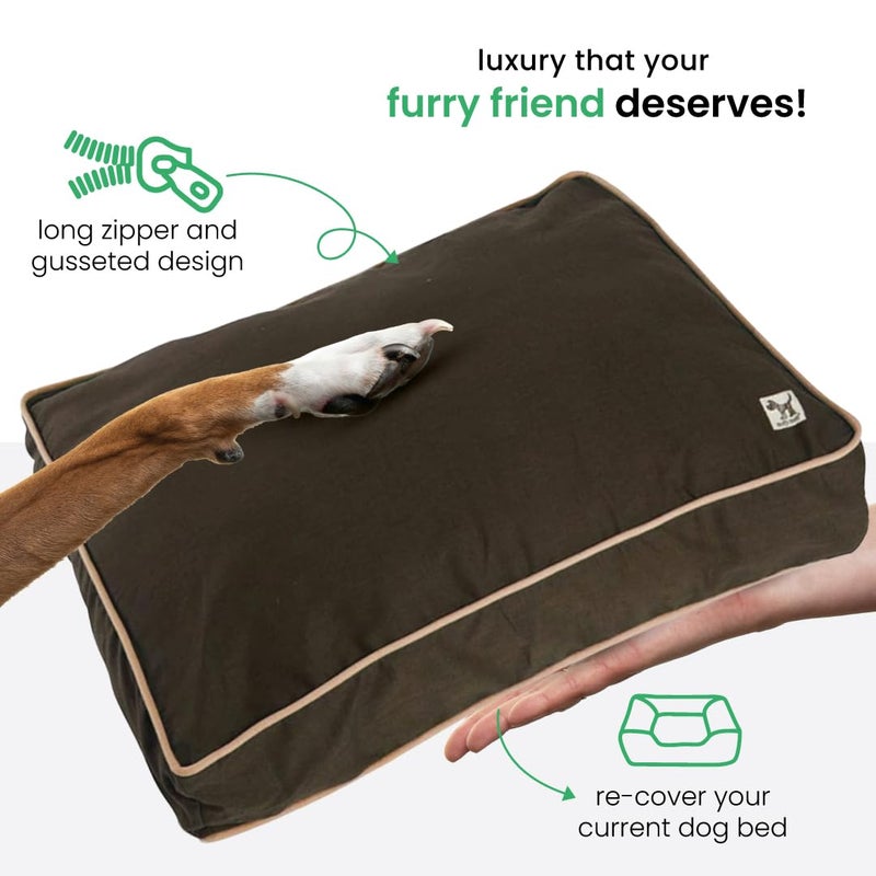 Molly Mutt Medium to Large Dog Bed Cover - Landslide Print - Measures 27â€x36â€x5â€™â€™ - 100% Cotton - Durable - Breathable - Sustainable - Machine Washable Dog Bed Cover - Image 5